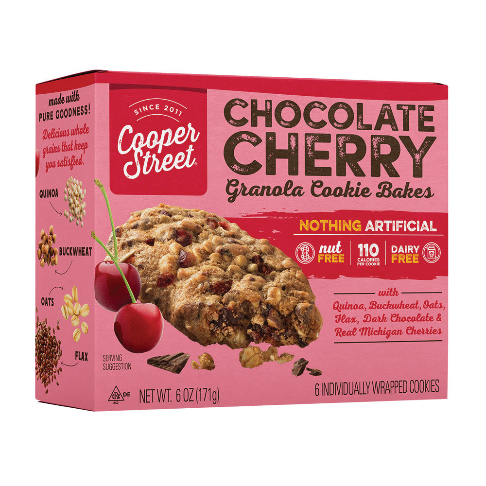COOPER STREET CHOCOLATE CHERRY GRANOLA COOKIE BAKES 6 OZ 6 CT BOX