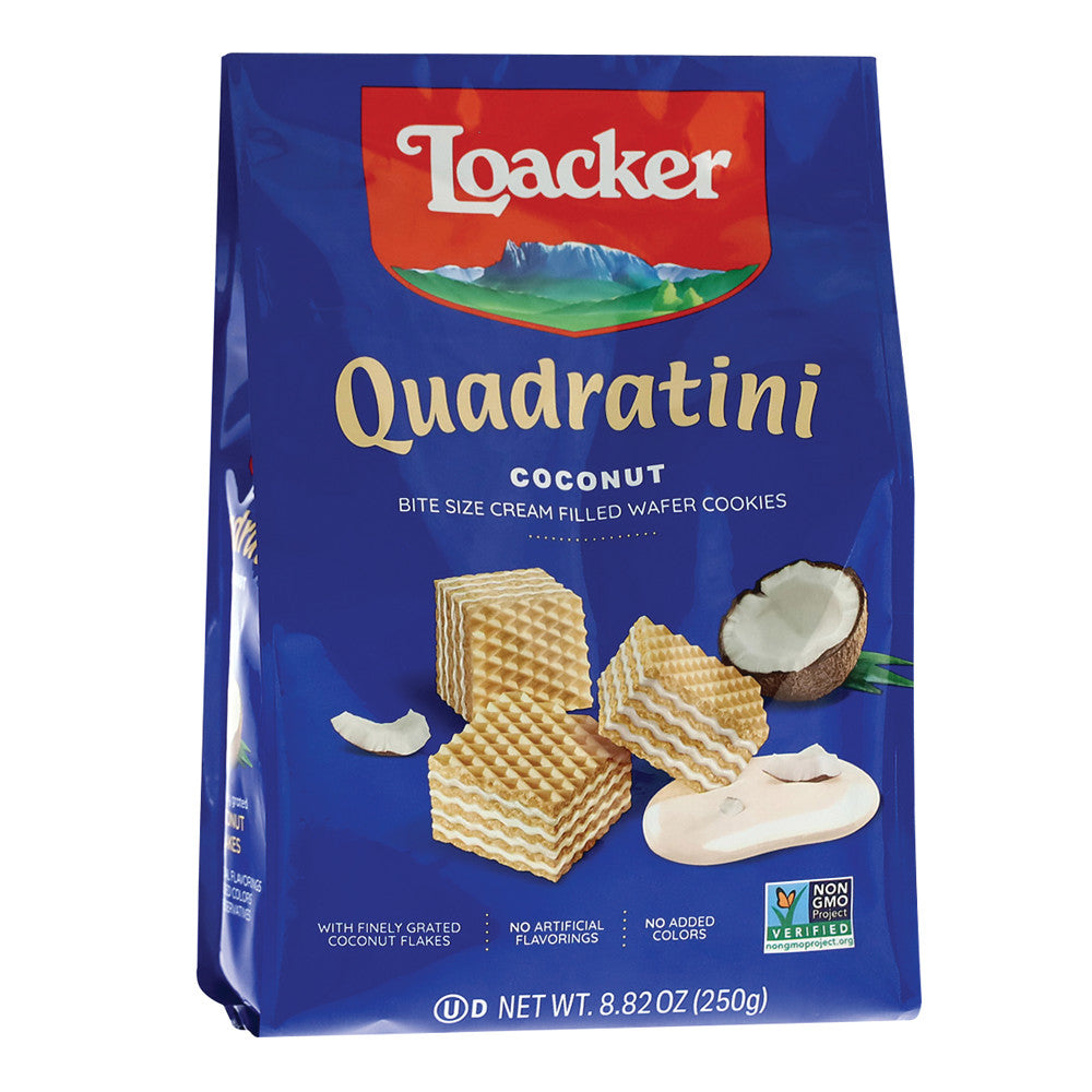 LOACKER QUADRATINI COCONUT 8.82 OZ BAG