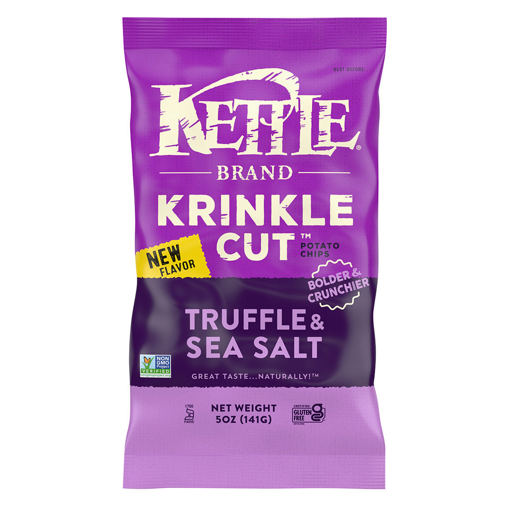KETTLE KRINKLE CUT TRUFFLE SEA SALT POTATO CHIPS 5 OZ BAG