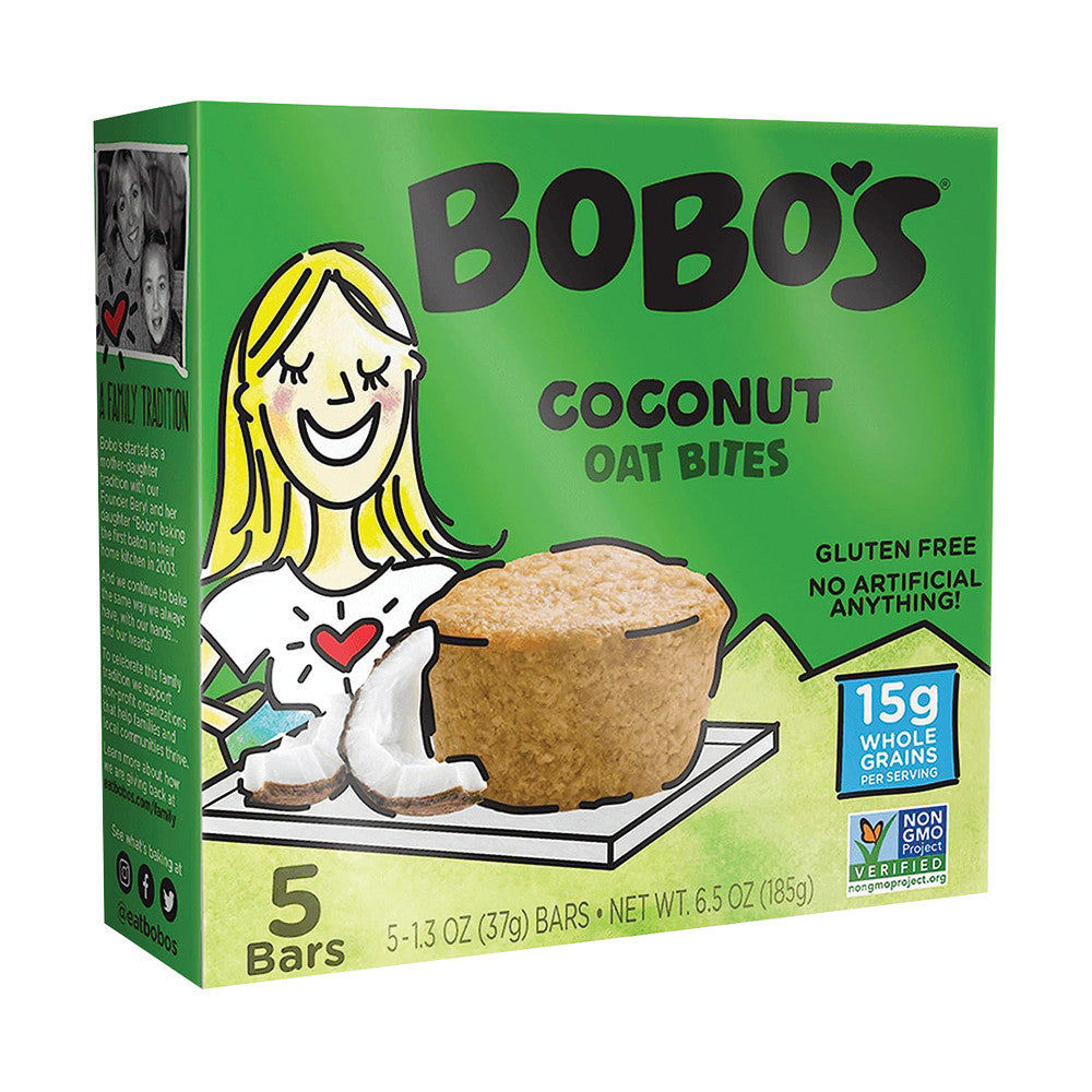 BOBO'S COCONUT OAT BITES 6.5 OZ BOX