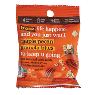 B'CUZ MAPLE PECAN GRANOLA BITES 1 OZ PEG BAG