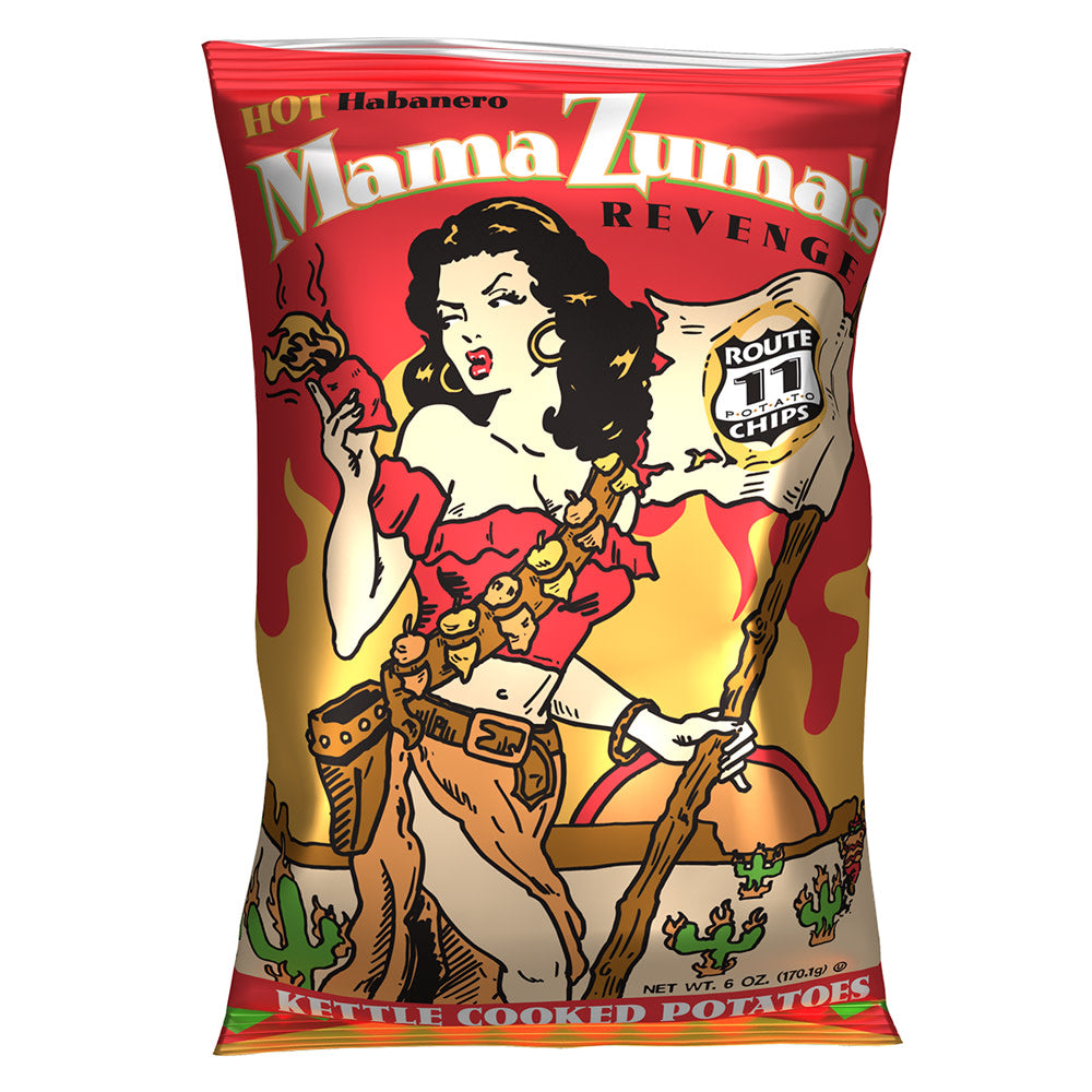 ROUTE 11 MAMA ZUMA'S REVENGE POTATO CHIPS 6 OZ BAG