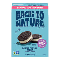 BACK TO NATURE DOUBLE CLASSIC CREME COOKIES 8.25 OZ BOX