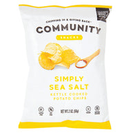 COMMUNITY SNACKS SIMPLY SEA SALT CHIPS 2 OZ BAG