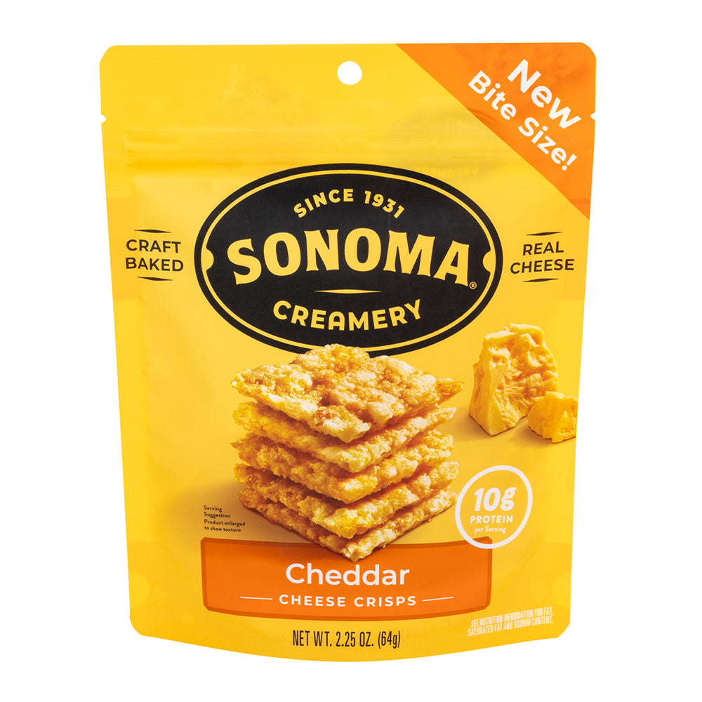 SONOMA CREAMERY CHEDDAR CHEESE CRISPS 2.25 OZ BAG