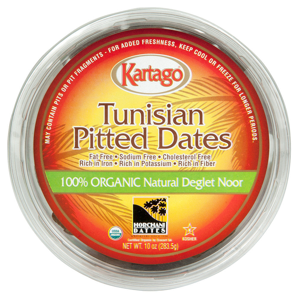 IMPORTED ORGANIC PITTED DATES CUPS 10 OZ PK12/CS