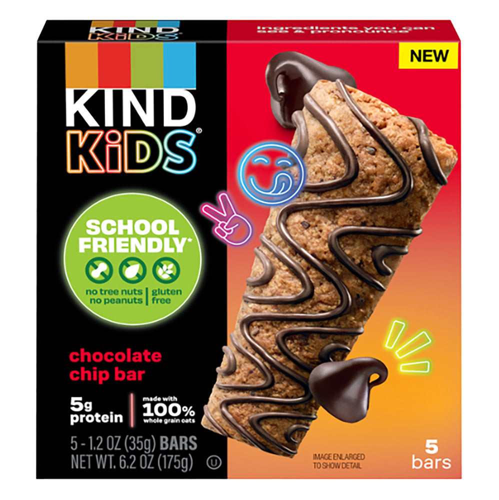 KIND CHOCOLATE CHIP OAT KIDS BAR 5 COUNT 1.2 OZ BOX