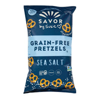 SAVOR BY SUZIE GRAIN FREE SEA SALT PRETZEL 6.5 OZ BAG