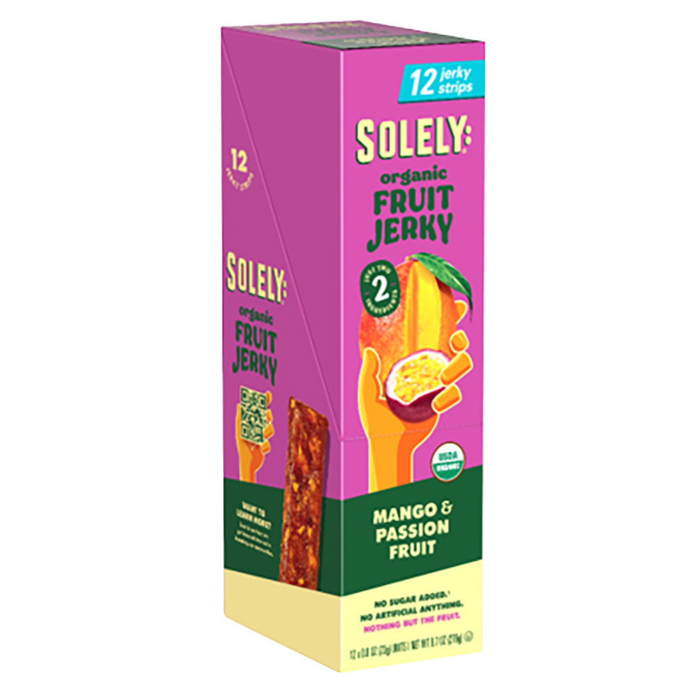 SOLELY ORGANIC MANGO &amp; PASSION FRUIT FRUIT JERKY 0.8 OZ