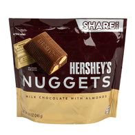 HERSHEY'S MILK CHOCOLATE WITH ALMONDS NUGGETS 8.8 OZ POUCH
