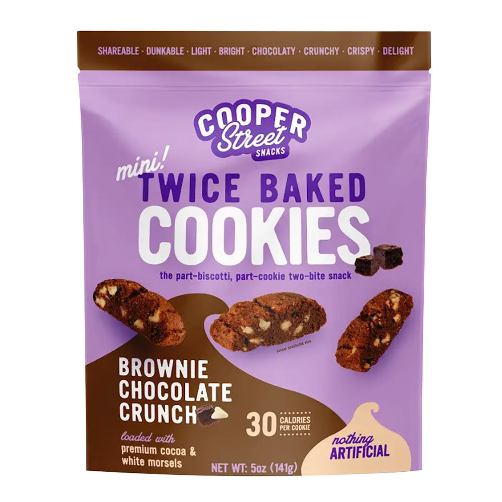 COOPER STREET BROWNIE CHOCOLATE CRUNCH TWICE BAKED COOKIES 5 OZ POUCH