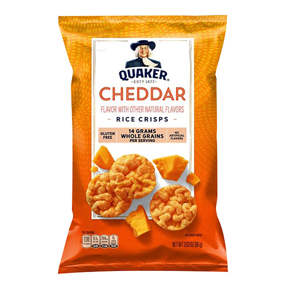 QUAKER CHEDDAR RICE CRISPS 3.03 OZ BAG
