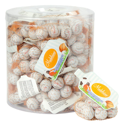 Chocolate Sports Balls Mesh Bags Madelaine - 24ct