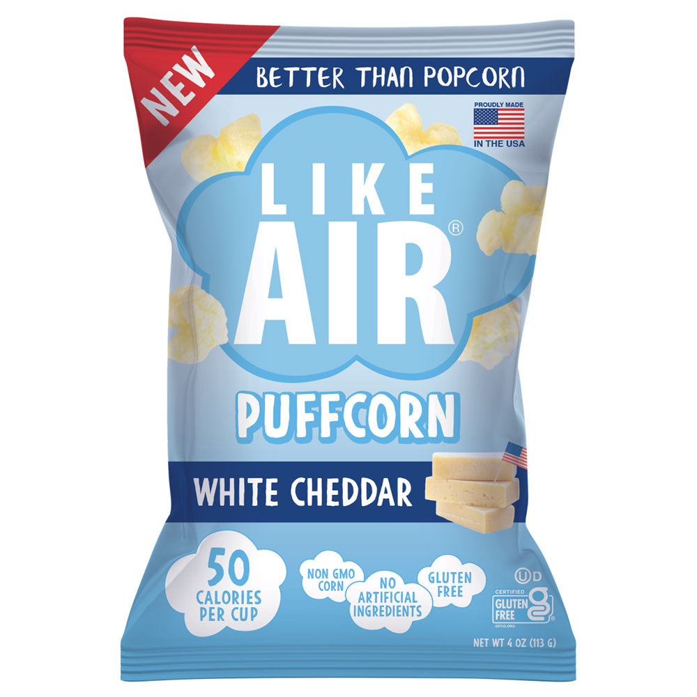 LIKE AIR WHITE CHEDDAR PUFFCORN 4 OZ BAG