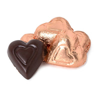 Bronze Dark Chocolate Hearts - 10lb