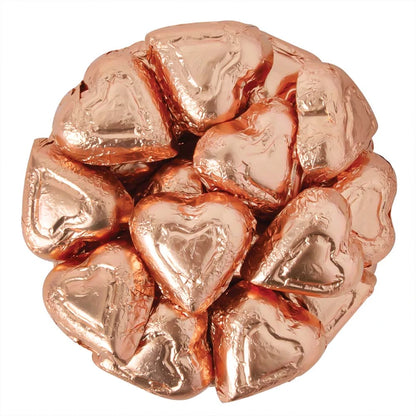 Bronze Dark Chocolate Hearts - 10lb