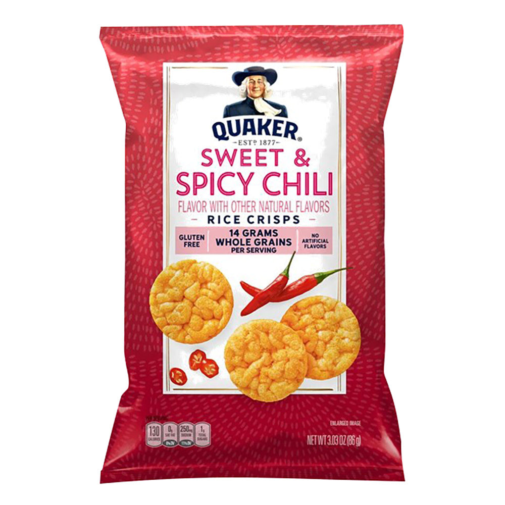 QUAKER SWEET &amp; SPICY CHILI RICE CRISPS 3 OZ BAG