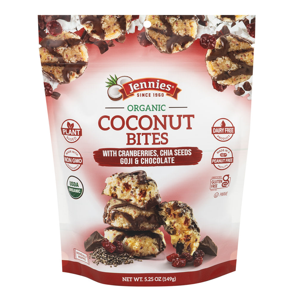 JENNIE'S - ORAGNIC COCONUT BITES CRANBERRY - 5.25OZ