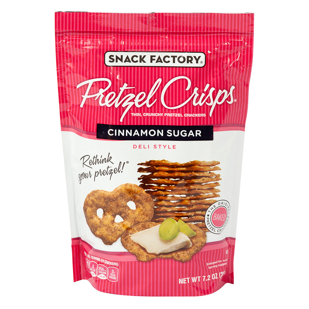 PRETZEL CRISPS CINNAMON SUGAR 7.2 OZ POUCH