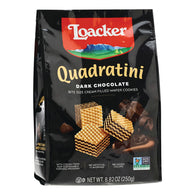 LOACKER QUADRATINI DARK CHOCOLATE 8.82 OZ BAG