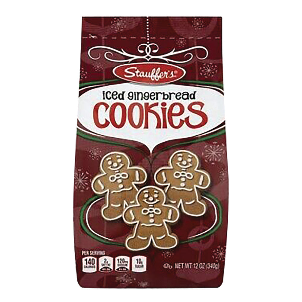 STAUFFER'S ICED GINGERBREAD COOKIES 12 OZ BAG