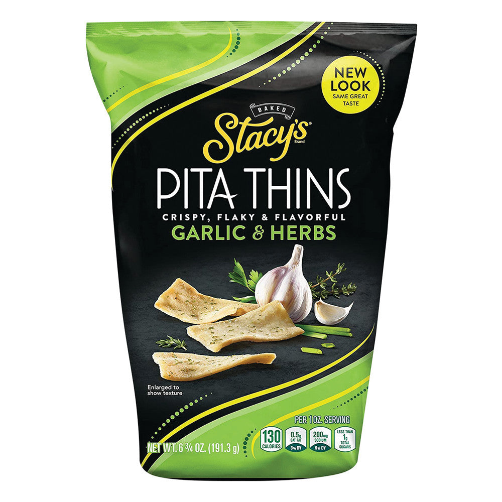 STACY'S GARLIC &amp; HERB PITA THINS 6.75 OZ POUCH