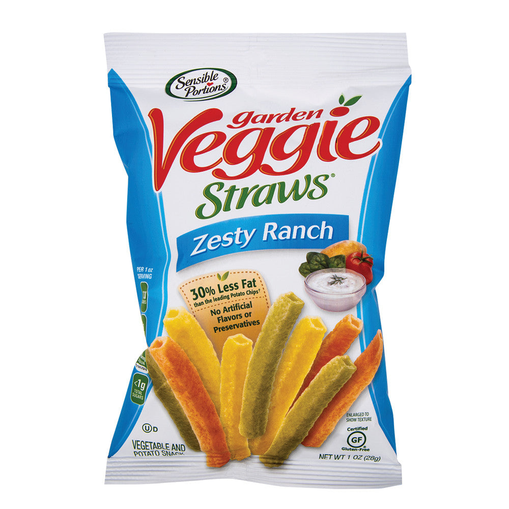 SENSIBLE PORTIONS GARDEN VEGGIE STRAWS ZESTY RANCH 1 OZ BAG