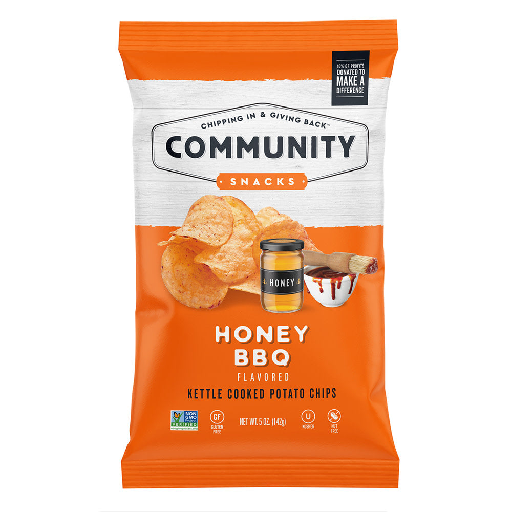 COMMUNITY SNACKS HONEY BBQ CHIPS 5 OZ BAG
