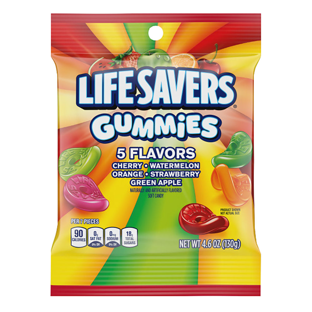 LIFESAVERS GUMMIES 5 FLAVOR 4.6 OZ PEG
