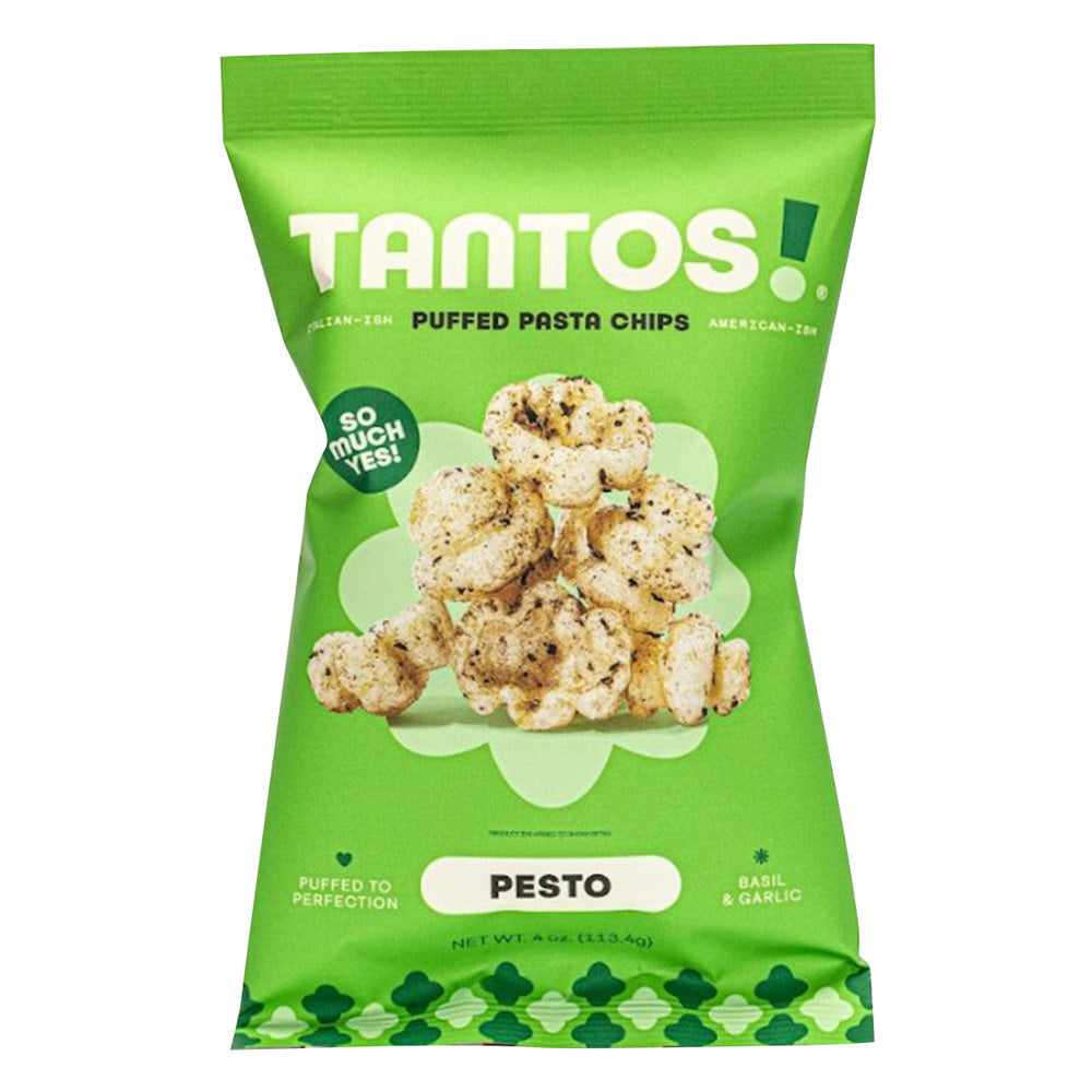 TANTOS - PUFF PASTA CHIPS - PESTO - 4OZ