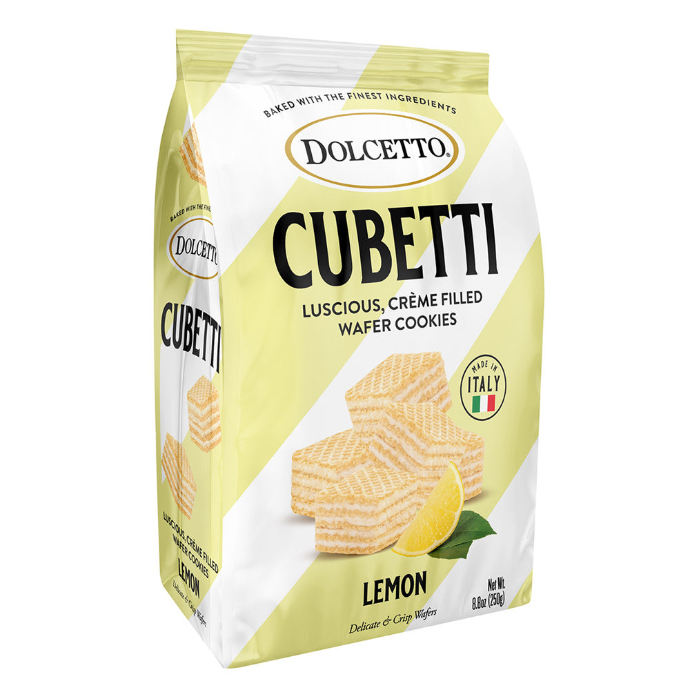 DOLCETTO CUBETTI LEMON WAFER COOKIES 8.8 OZ BAG