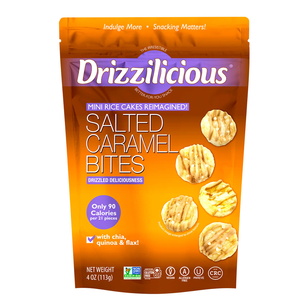 DRIZZILICIOUS SALTED CARAMEL DRIZZLE BITES 4 OZ BAG