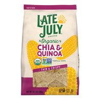 LATE JULY RESTAURANT STYLE CHIA &amp; QUINOA TORTILLA CHIPS 10.1 OZ BAG