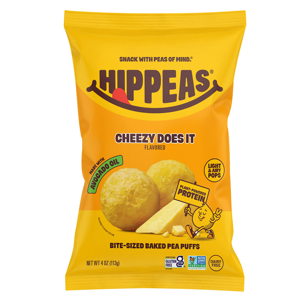 HIPPEAS CHEEZY CHEDDAR POPS 4 OZ BAG