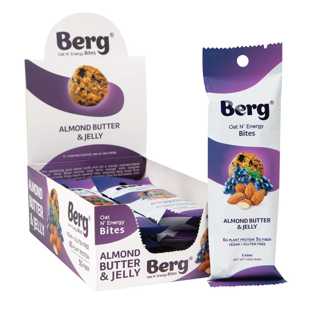 BERG BITES ALMOND BUTTER &amp; JELLY 1.5 OZ PEG BAG