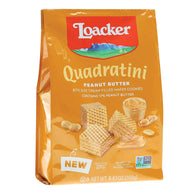 LOACKER PEANUT BUTTER QUADRATINI BAG 8.82 OZ POUCH