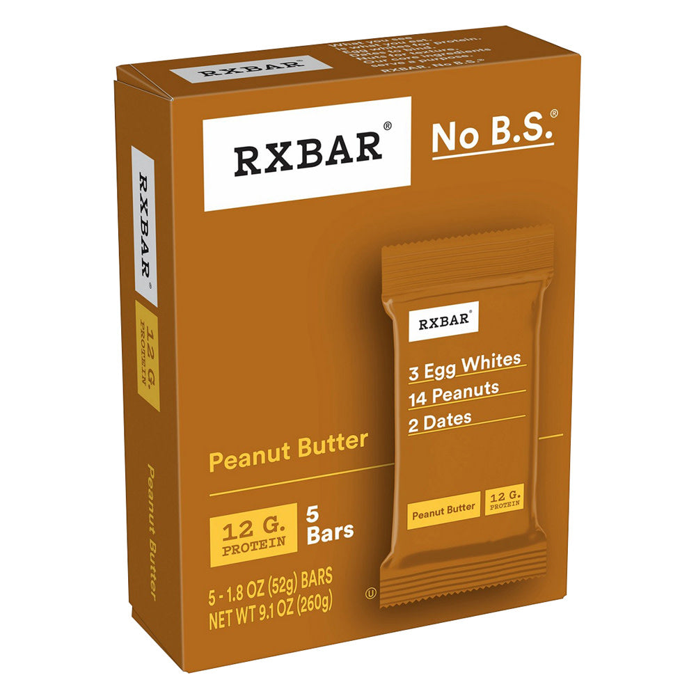 RX BAR - PEANUT BUTTER BAR (5CT) - 9.10OZ