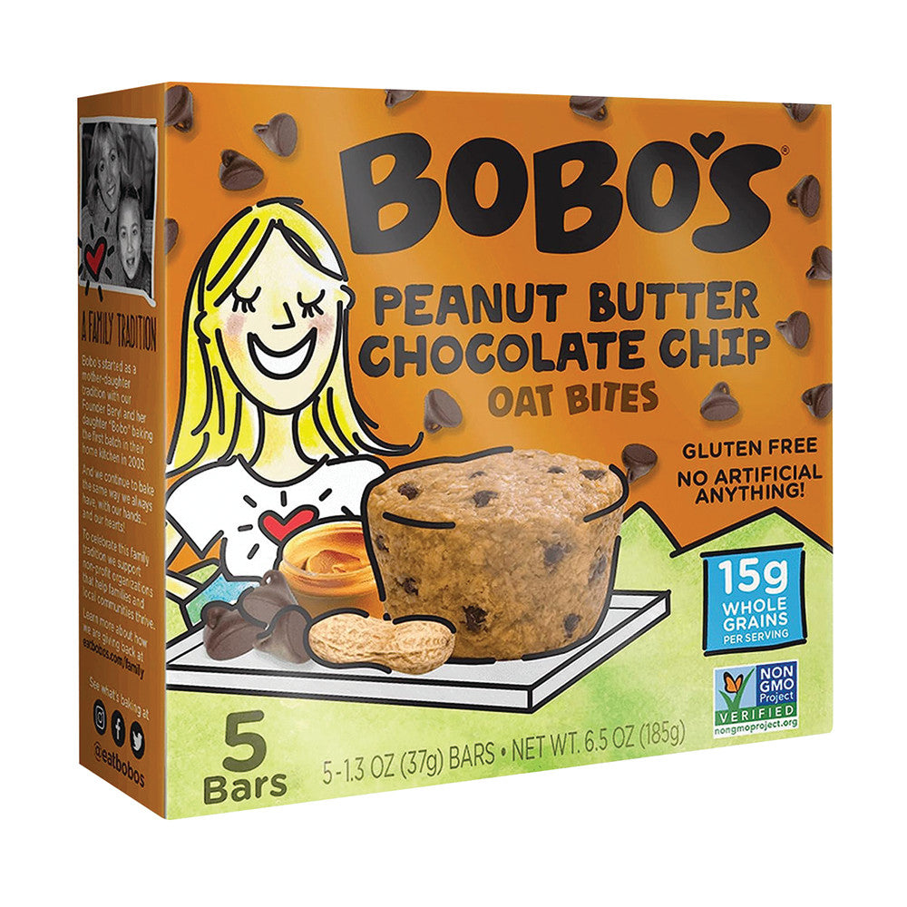 BOBO'S PEANUT BUTTER CHOCOLATE CHIP OAT BITES 6.5 OZ BOX