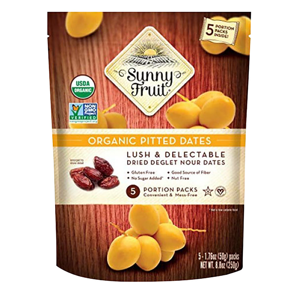 SUNNY FRUIT ORGANIC PITTED DATES 5 CT 8.8 OZ BAG