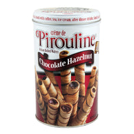 DEBEUK PIROULINE CHOCOLATE HAZELNUT ROLLED WAFERS 14 OZ TIN