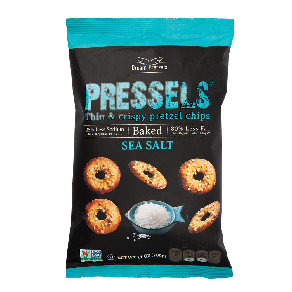 PRESSELS PRETZEL CHIPS SEA SALT 7.1 OZ POUCH