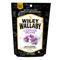 WILEY WALLABY BLACK LICORICE BEANS 7.05 OZ POUCH *SF DC ONLY*