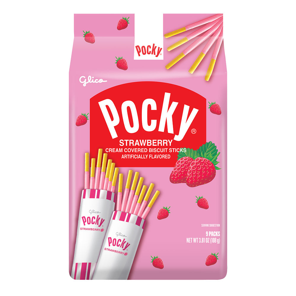 POCKY - FAMILY PACK - STRWBRY (9CT) - 3.81OZ