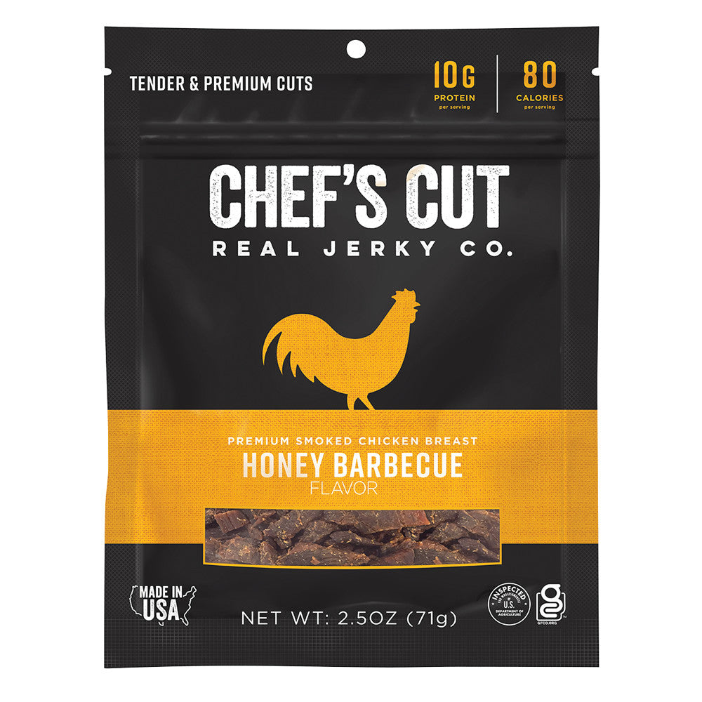 CHEF'S CUT HONEY BBQ CHICKEN JERKY 2.5 OZ BAG