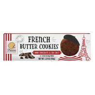 PIERRE FRENCH BUTTER COOKIES WITH DARK CHOCOLATE  AND SEA SALT 5.29 OZ