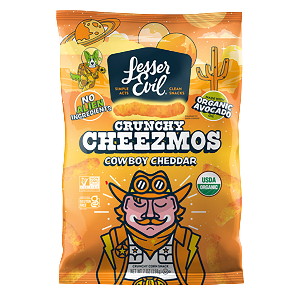 LESSER EVIL CHEEZMOS COWBOY CHEDDAR 7 OZ BAG