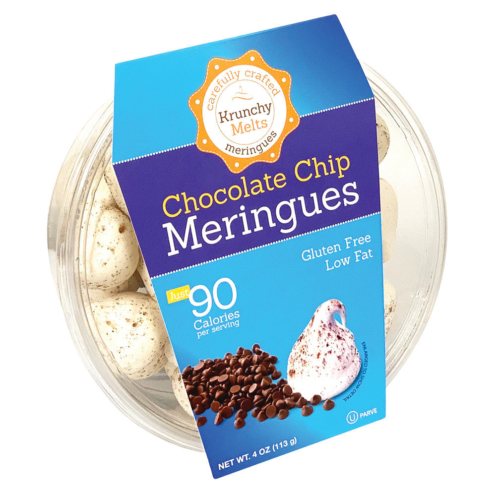 KRUNCHY MELTS CHOCOLATE CHIP MERINGUES 4 OZ TUB