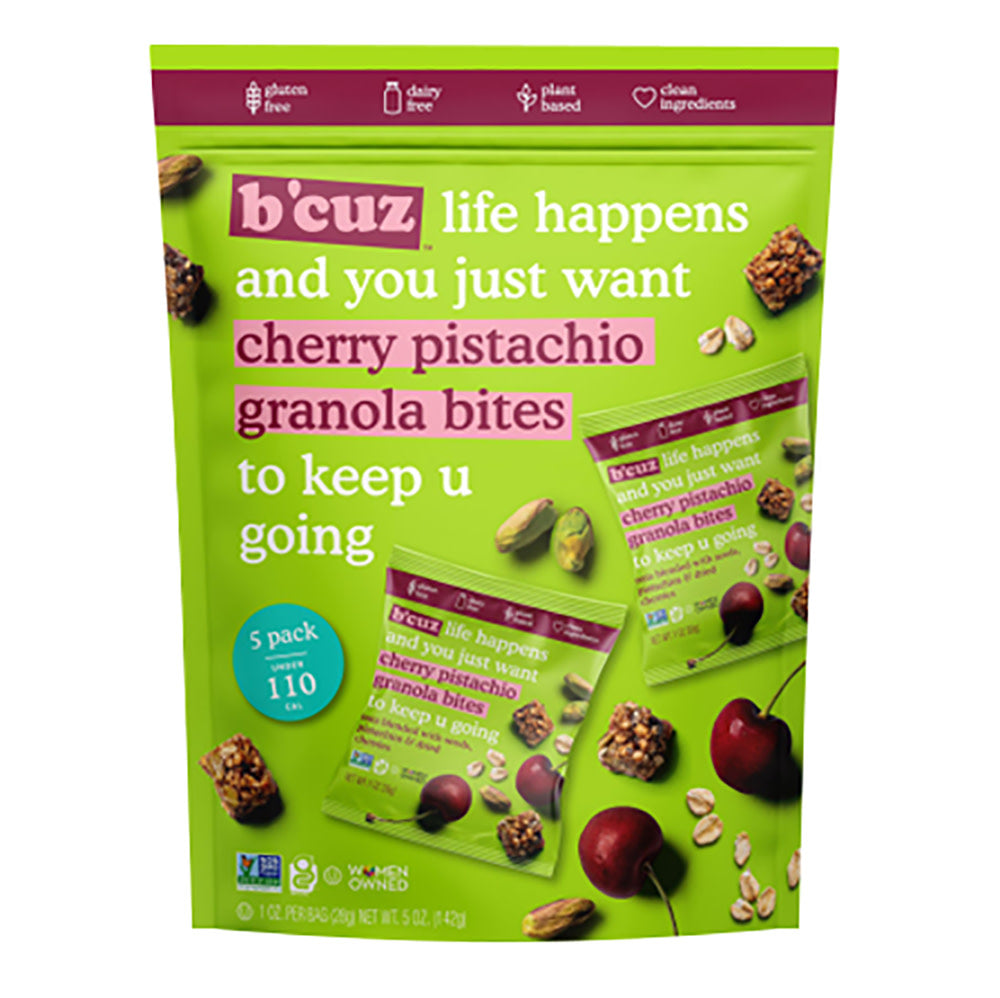 B'CUZ CHERRY PISTACHIO GRANOLA BITES MULTIPACK 5 OZ POUCH
