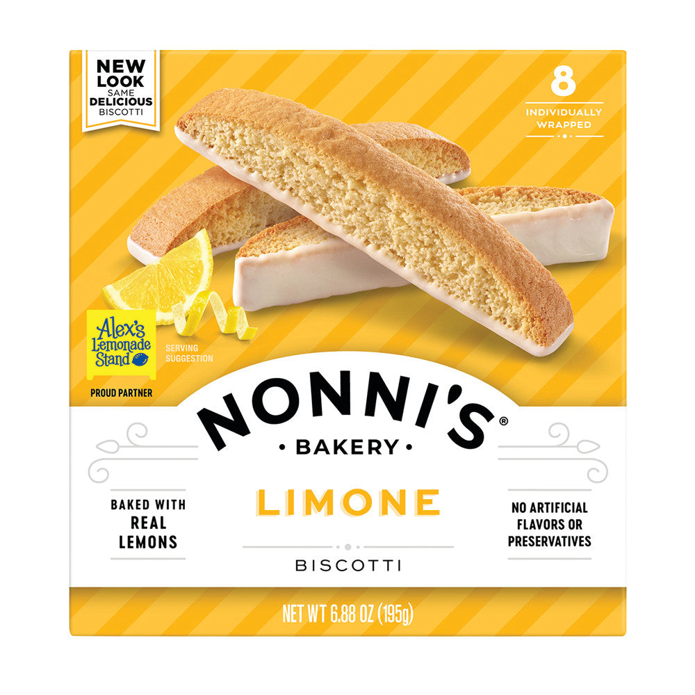 NONNI'S BISCOTTI LIMONE 6.88 OZ BOX