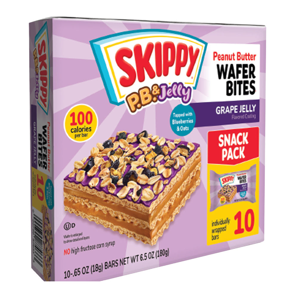 SKIPPY - WAFER BITES - PB&J GRAPE(10CT) - 10.65OZ